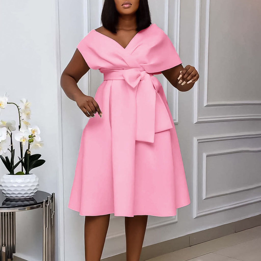 V-Neck Elegant Dress