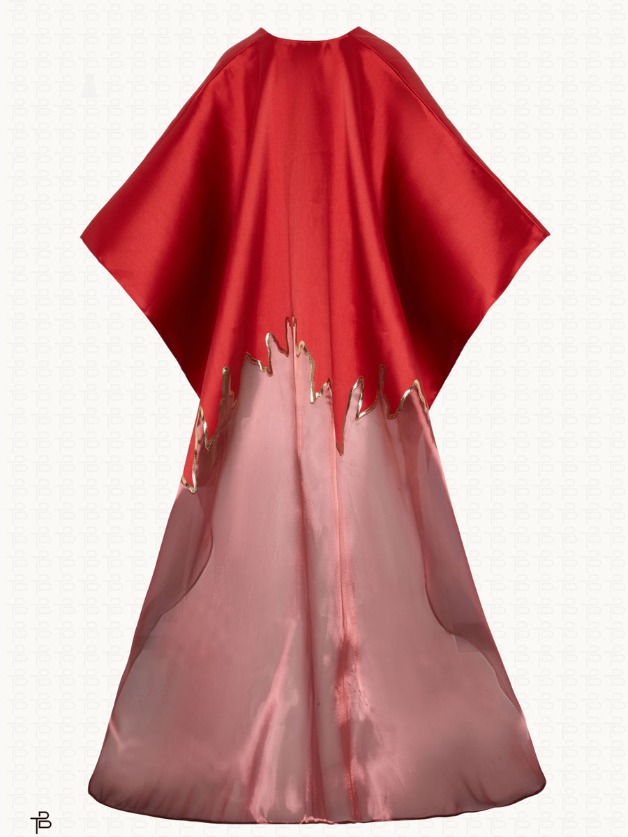 Split Neck Loose Printed Maxi Dress