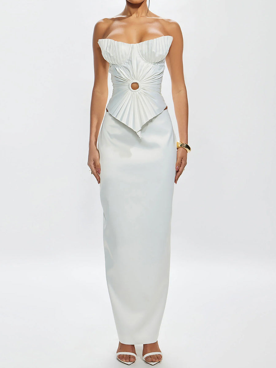 Sexy Pleated Corset Top