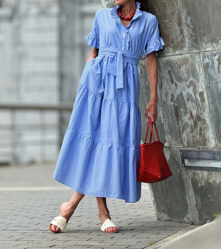 Blue Striped Dress