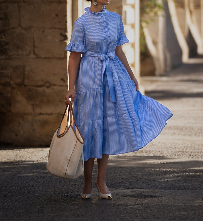 Blue Striped Dress
