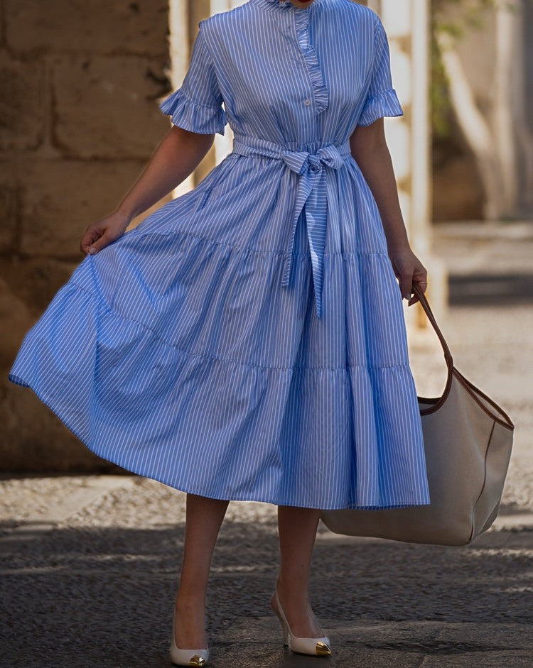 Blue Striped Dress