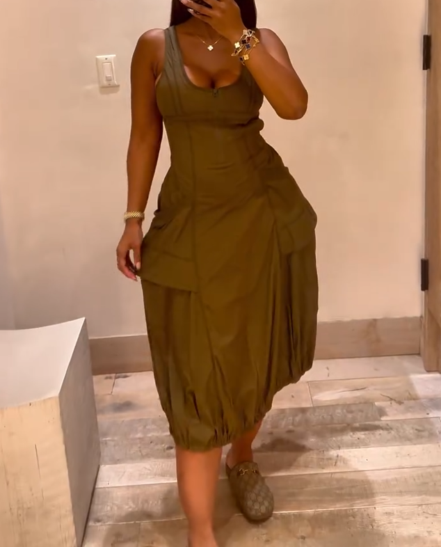 Sleeveless Backless Bud Dress