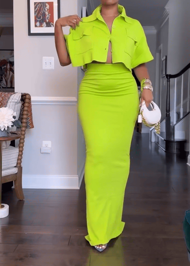 Davenport Top & Skirt Set