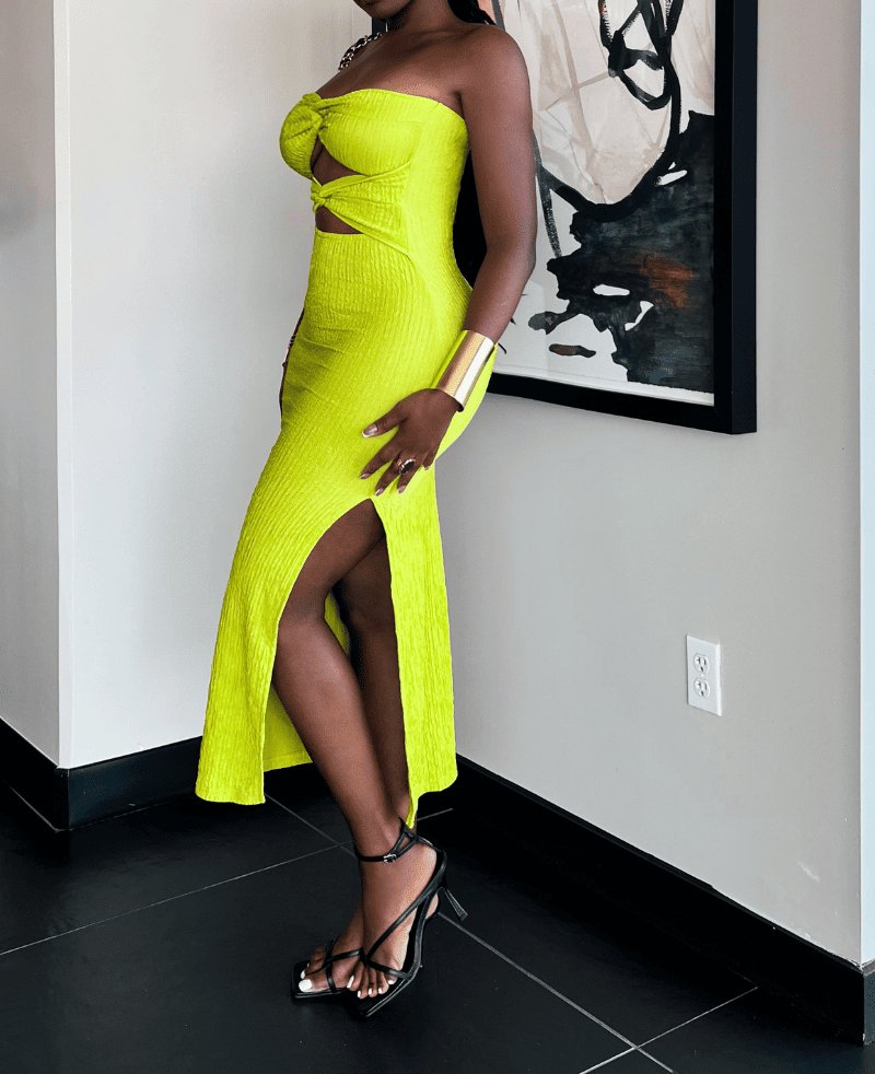 Sheath Cutout Twisted Dress