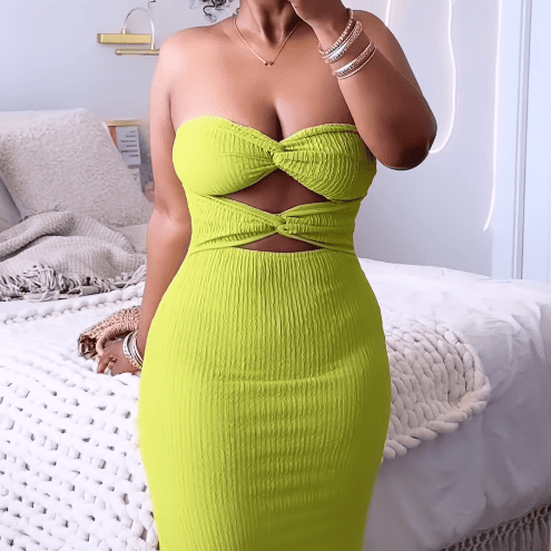 Sheath Cutout Twisted Dress