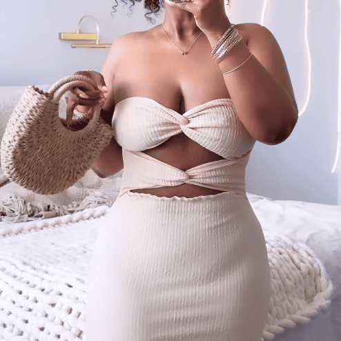 Sheath Cutout Twisted Dress