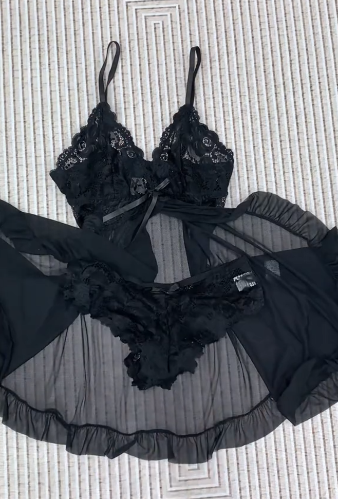 Sexy lace nightdress set