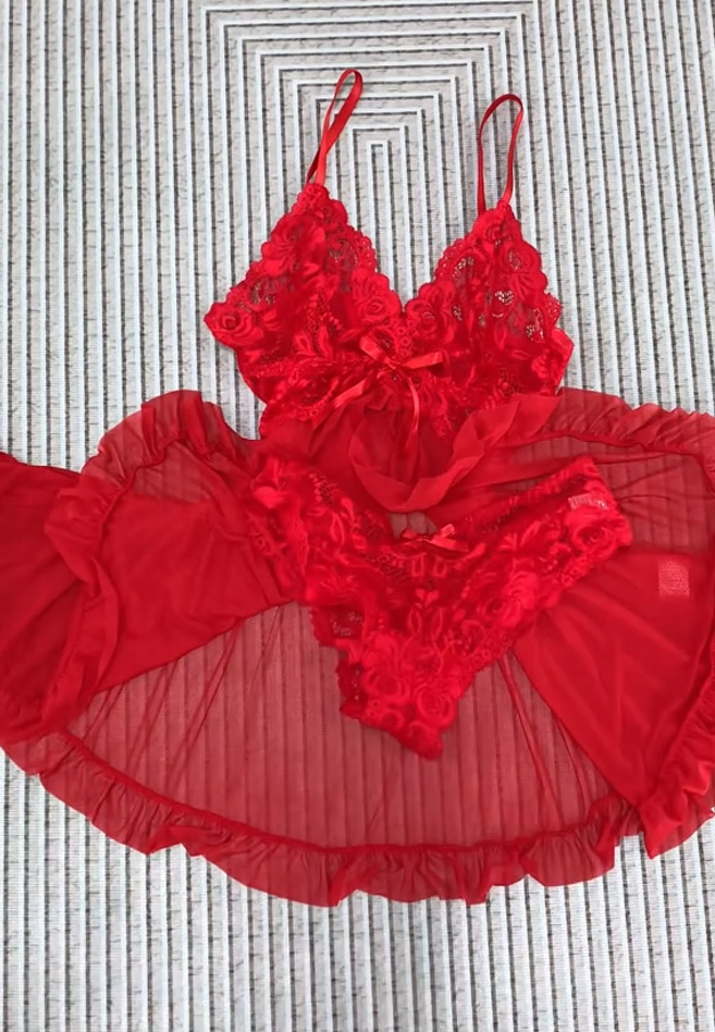 Sexy lace nightdress set