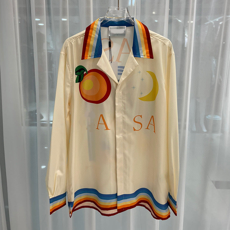 Rainbow Print Casual Shirt