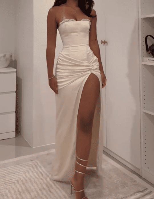 Strapless Corset Maxi Dress