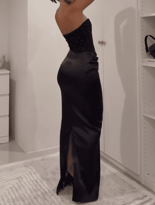 Strapless Corset Maxi Dress