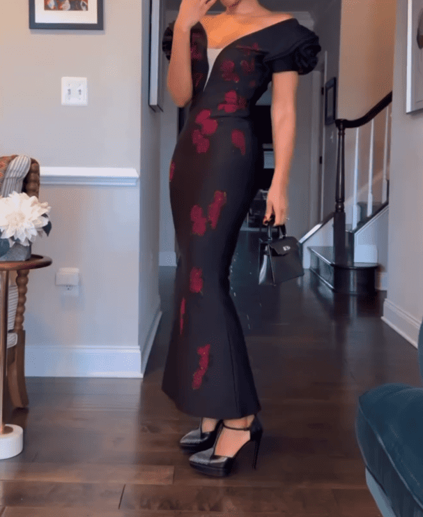 Deep-V Flowers Diamond Backless Bandage Maxi Dress