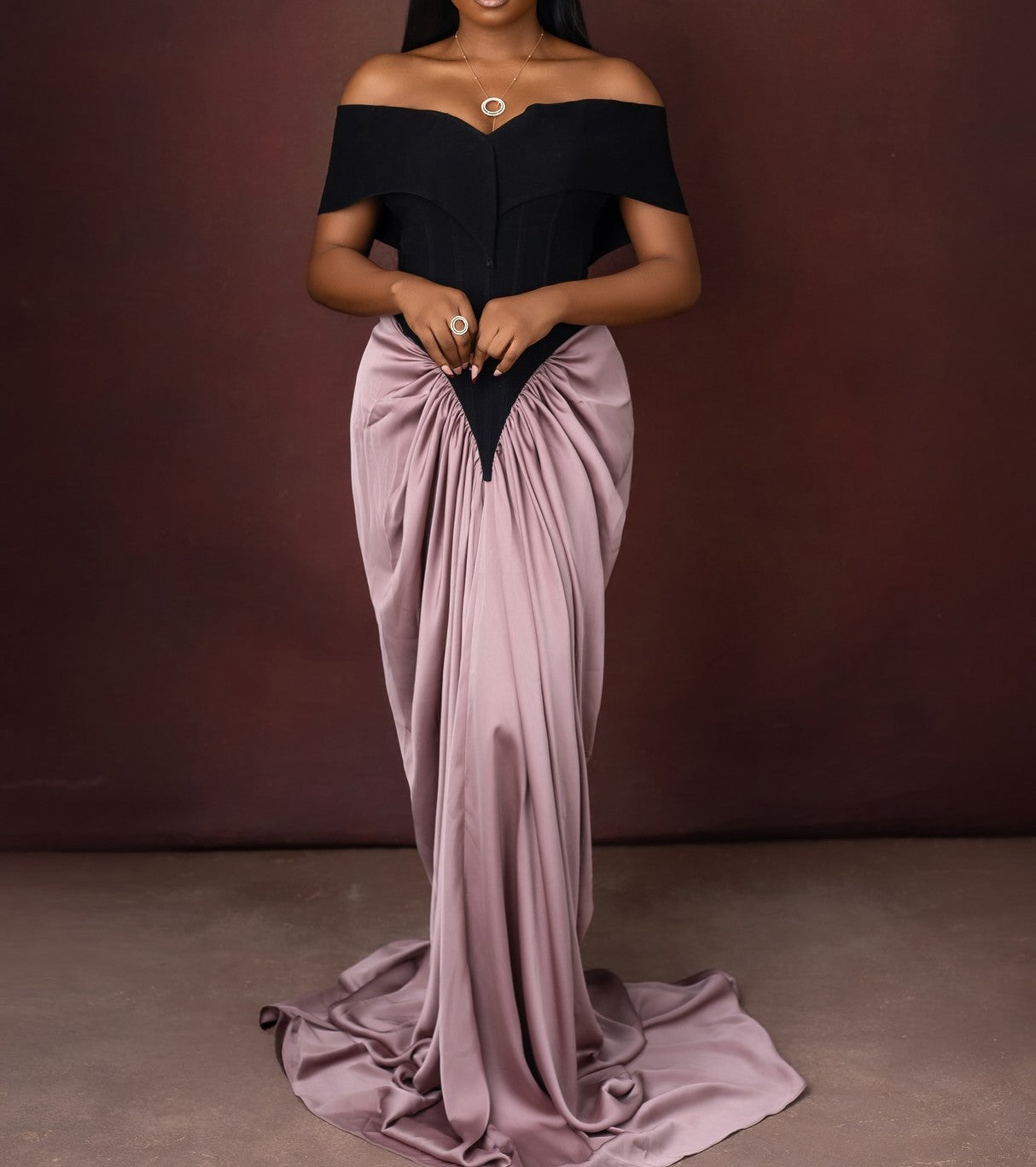 Fashion-Forward Draped Maxi Dress