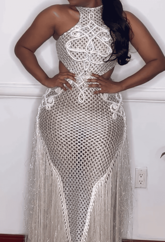 Elegant Fringe Detail Dress