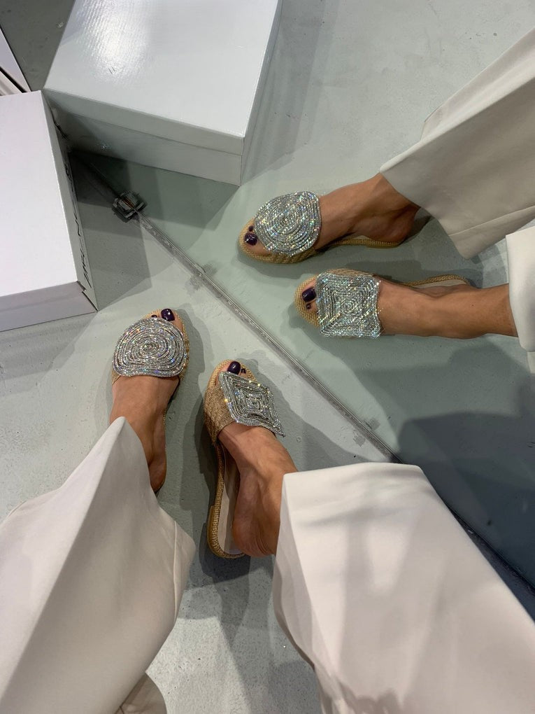 Geometric crystal slippers