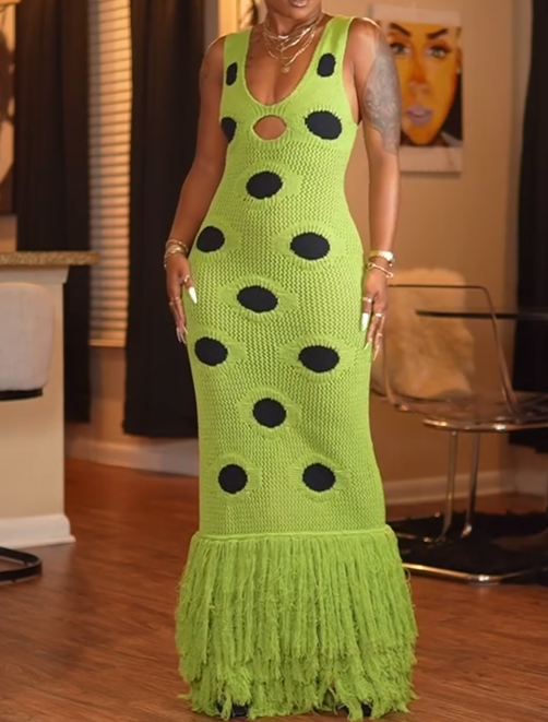 Fashion Braided Tassel Dress