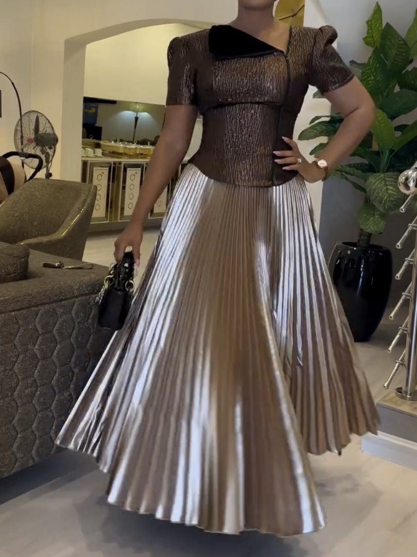 （⏰Limited Time Offer）Luxury Pleated Fall Cocktail Dress