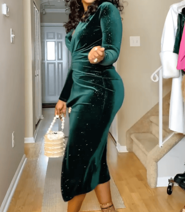 Luxe Sparkle Velvet Dress