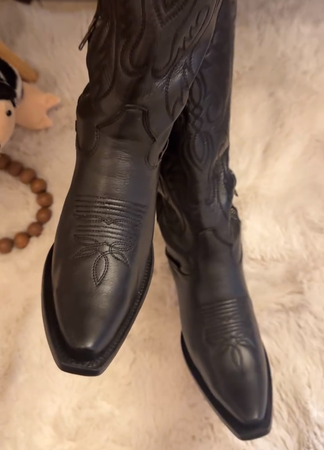 SUKY Cowhide Leather Boots