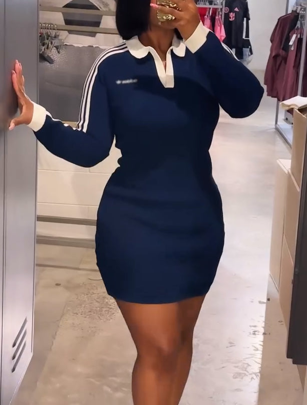 Slim-fit rib-knit minidress