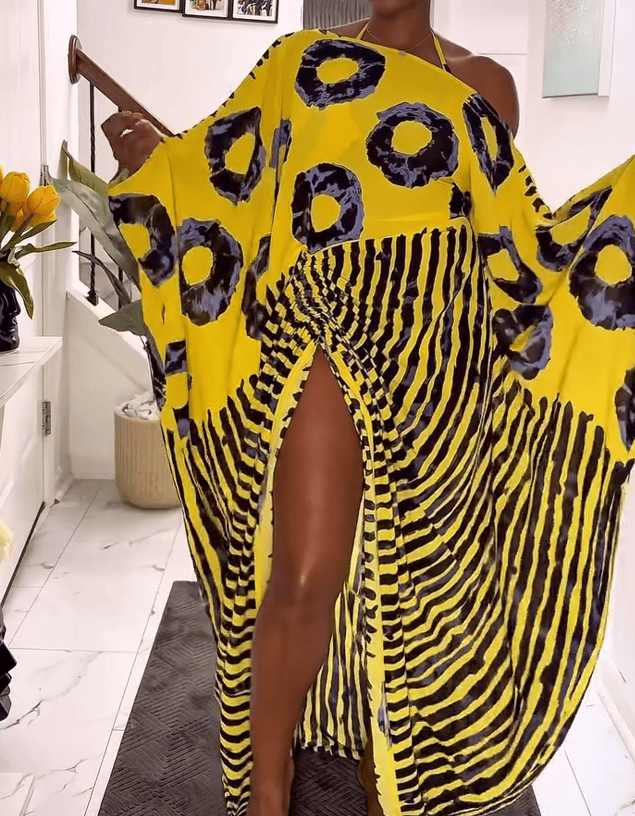 Grotesque Style Dress - Yellow