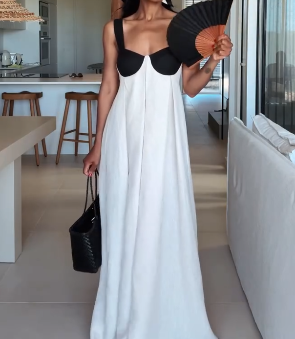 Sexy Wide Strap Maxi Dress