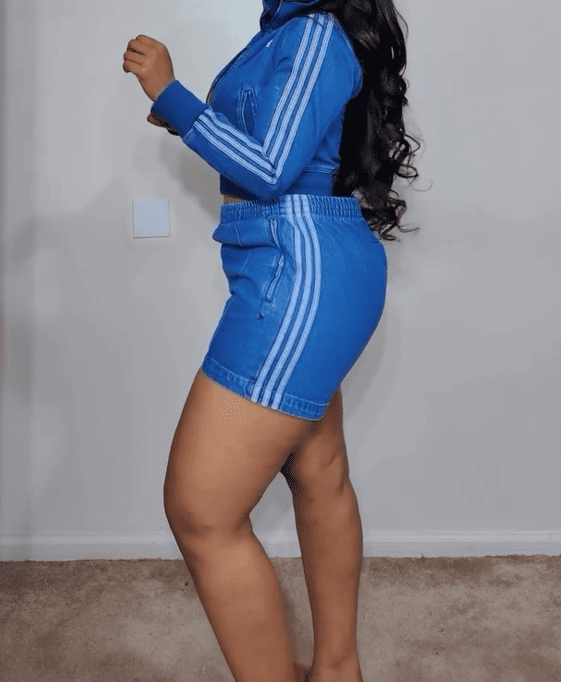 （⏰Limited time offer）Denim jacket + shorts set