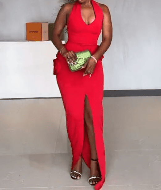 Luxe Halter Neck Dress