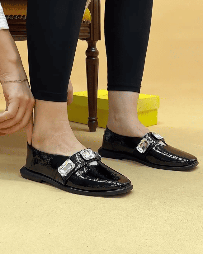 Women's genuine leather soft-soled casual shoes