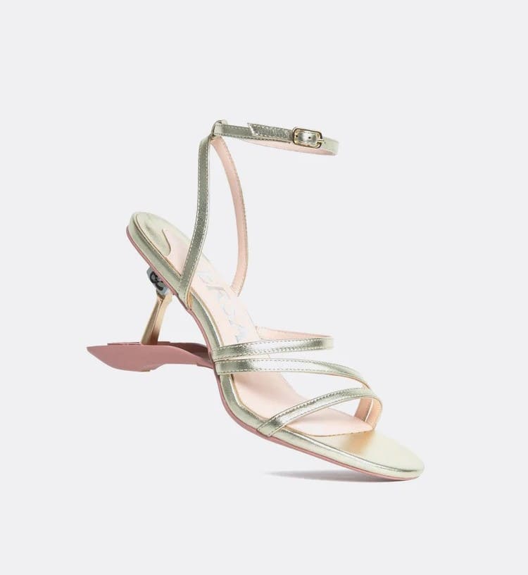 Foldable high-heeled sandals