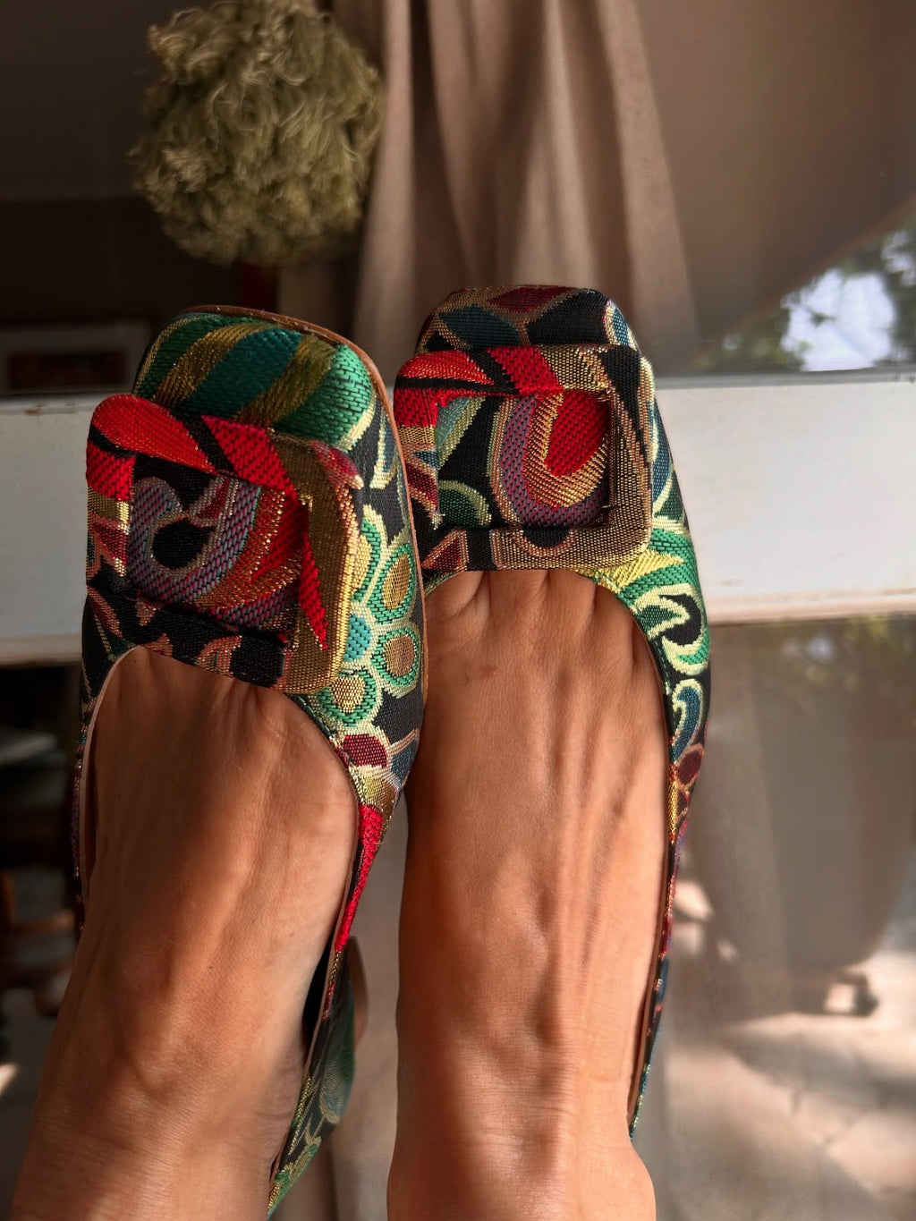 Multi Brocade Patterned Ballet Shoes