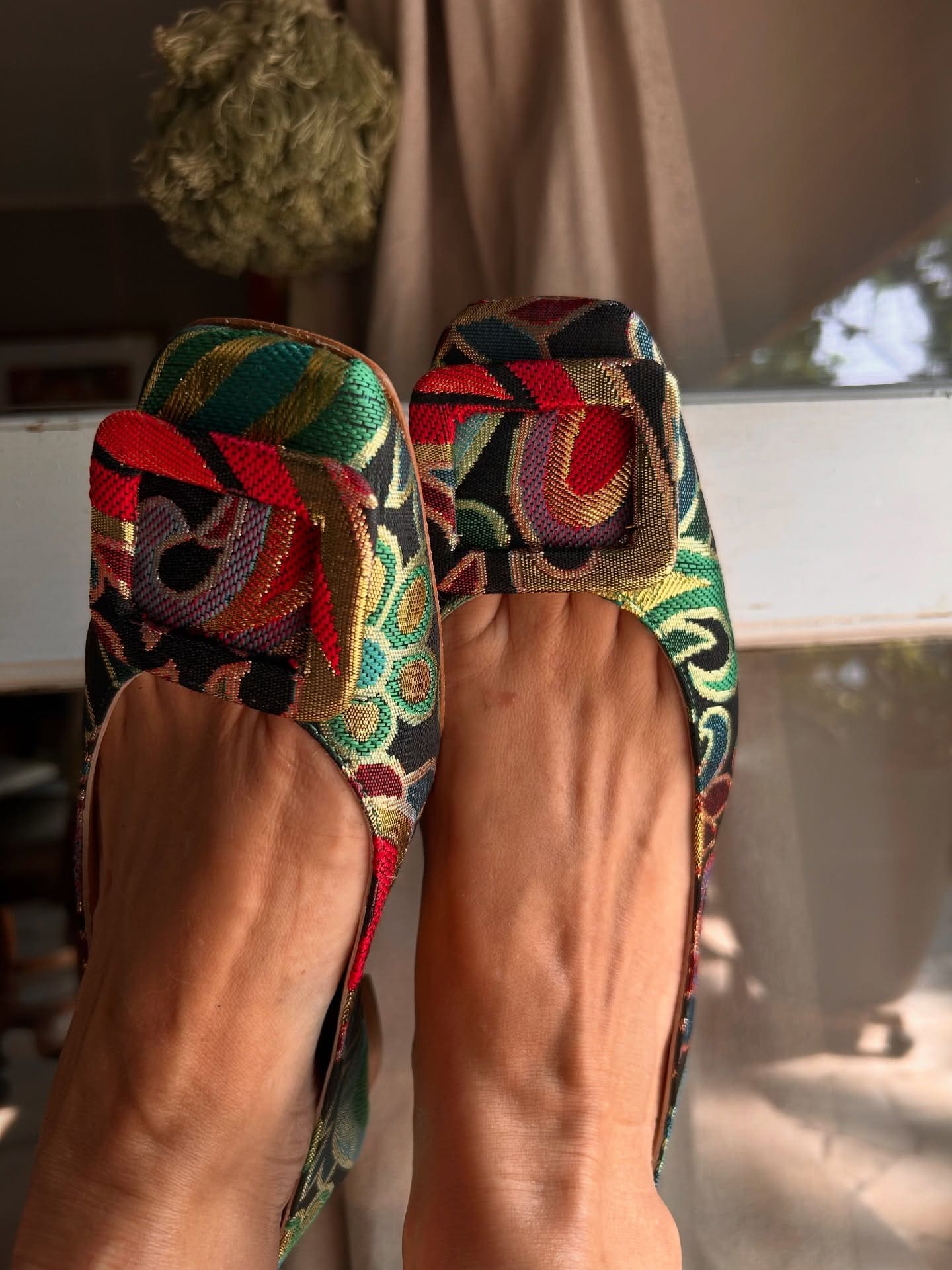 Multi Brocade Patterned Ballet Shoes