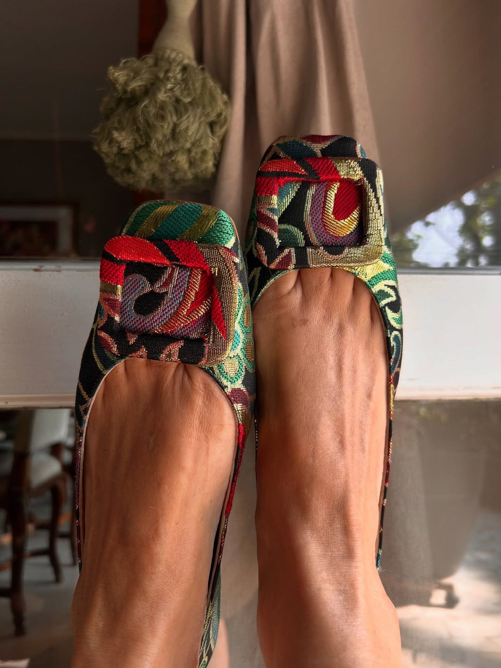 Multi Brocade Patterned Ballet Shoes