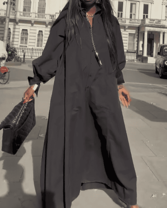 Maxi Flared Shirt Dress