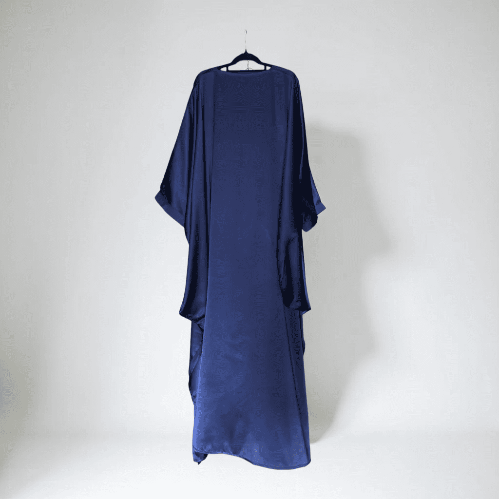 Silk satin mid-length sleeve dress