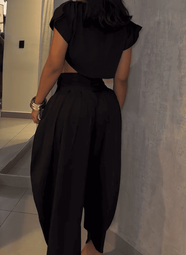 Crop Top & Harem Pants Set