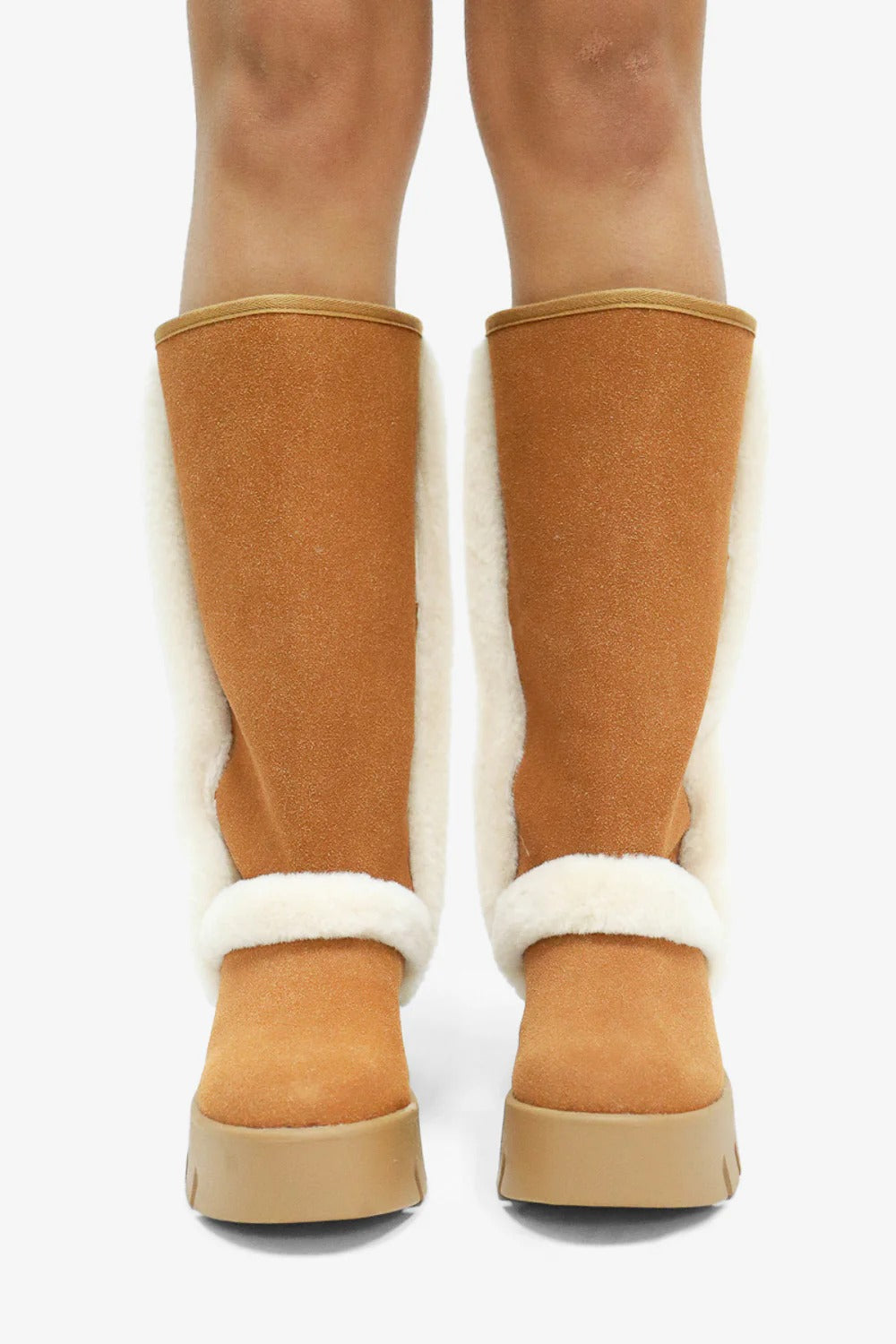 Faux Suede Knee High Boots