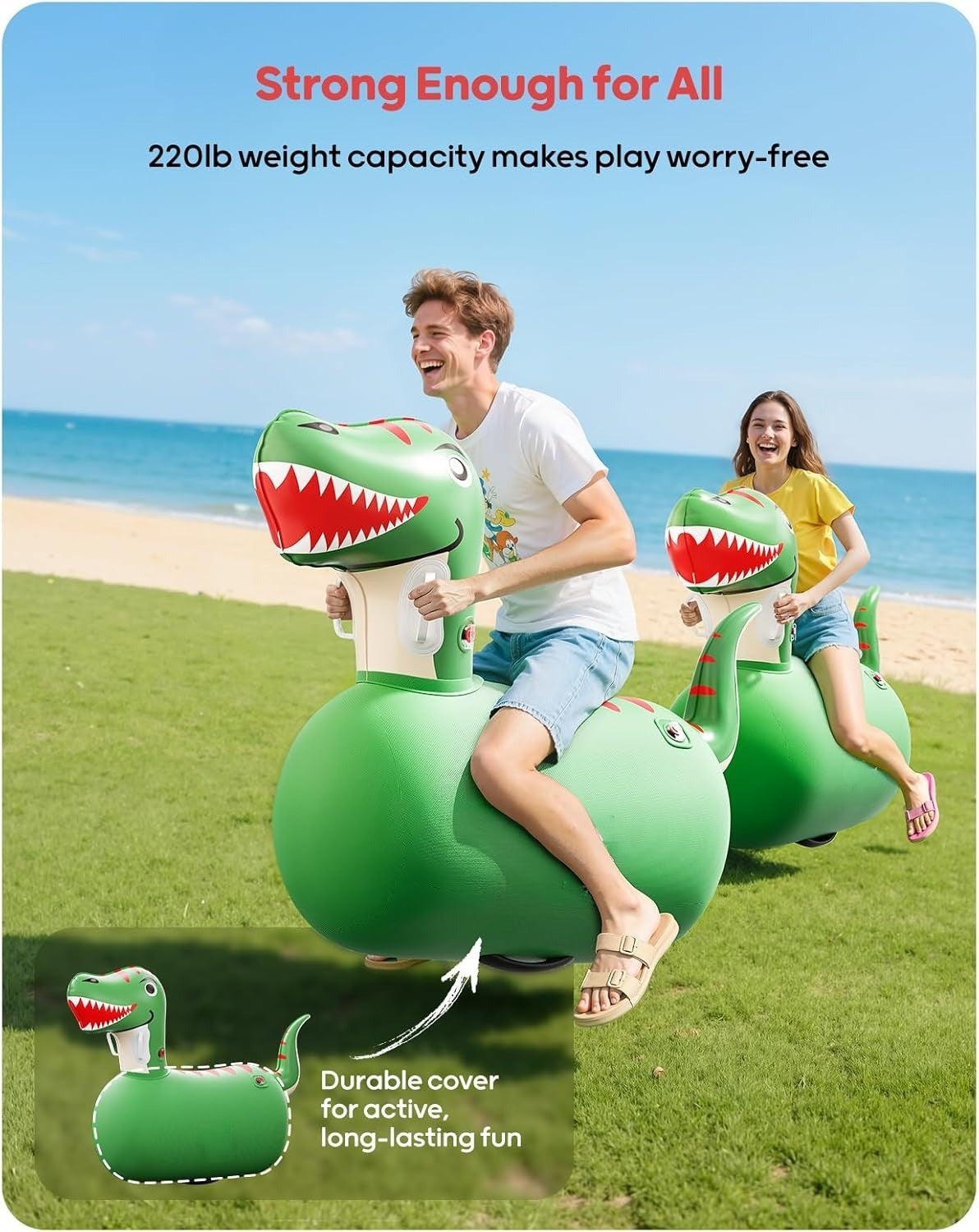 Giant Inflatable Dinosaur Bouncy Toy - Dual Hoppers