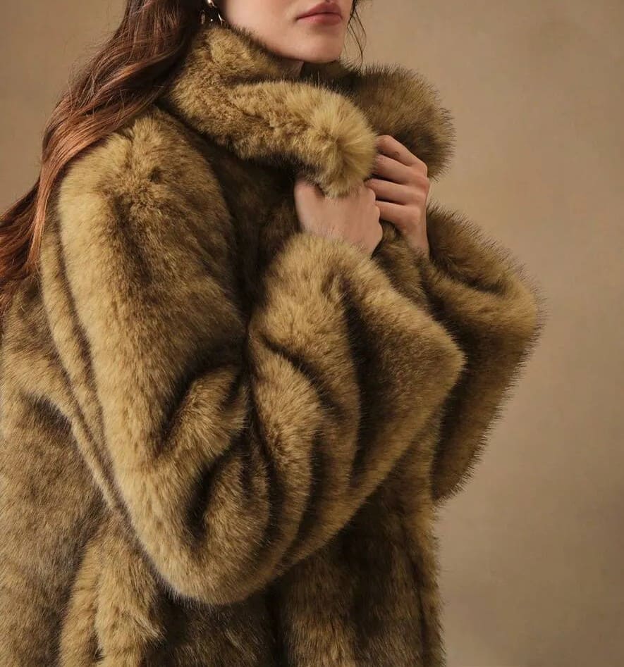 New Fluffy Long Faux fur Coat