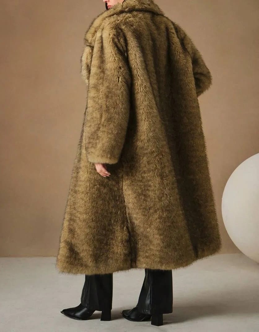New Fluffy Long Faux fur Coat