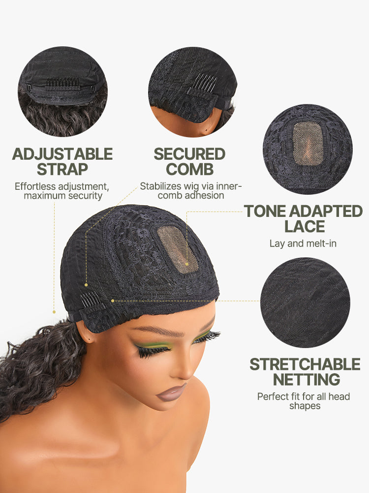 Blend Human Hair Wig with Effortless Shaggy Waves