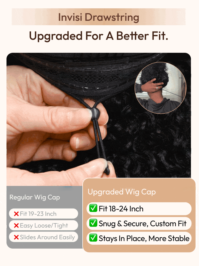 13x4 Lace Frontal Caramel Brown Glueless Drawstring Wig