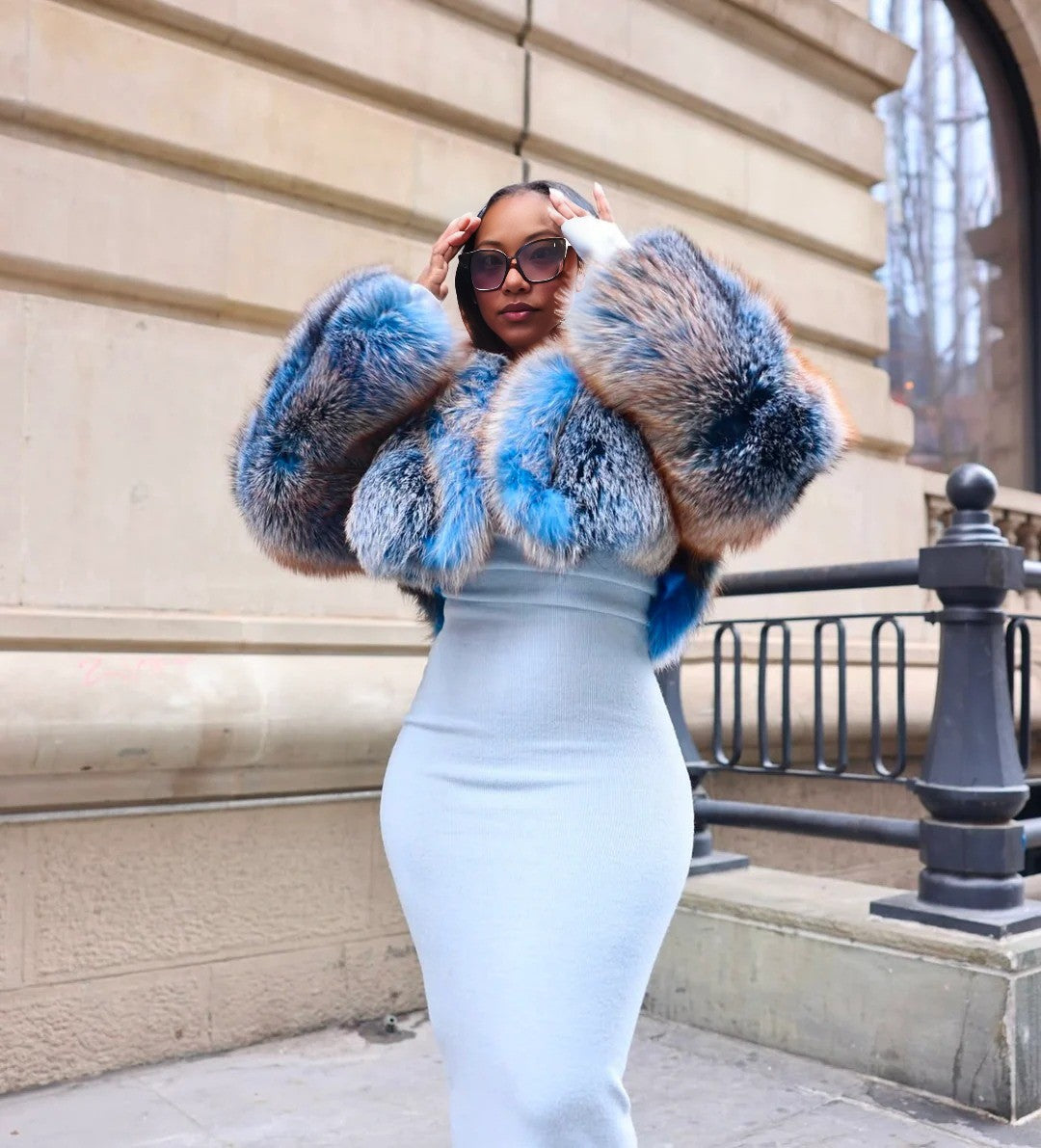 Fox Bomber Crop Jacket