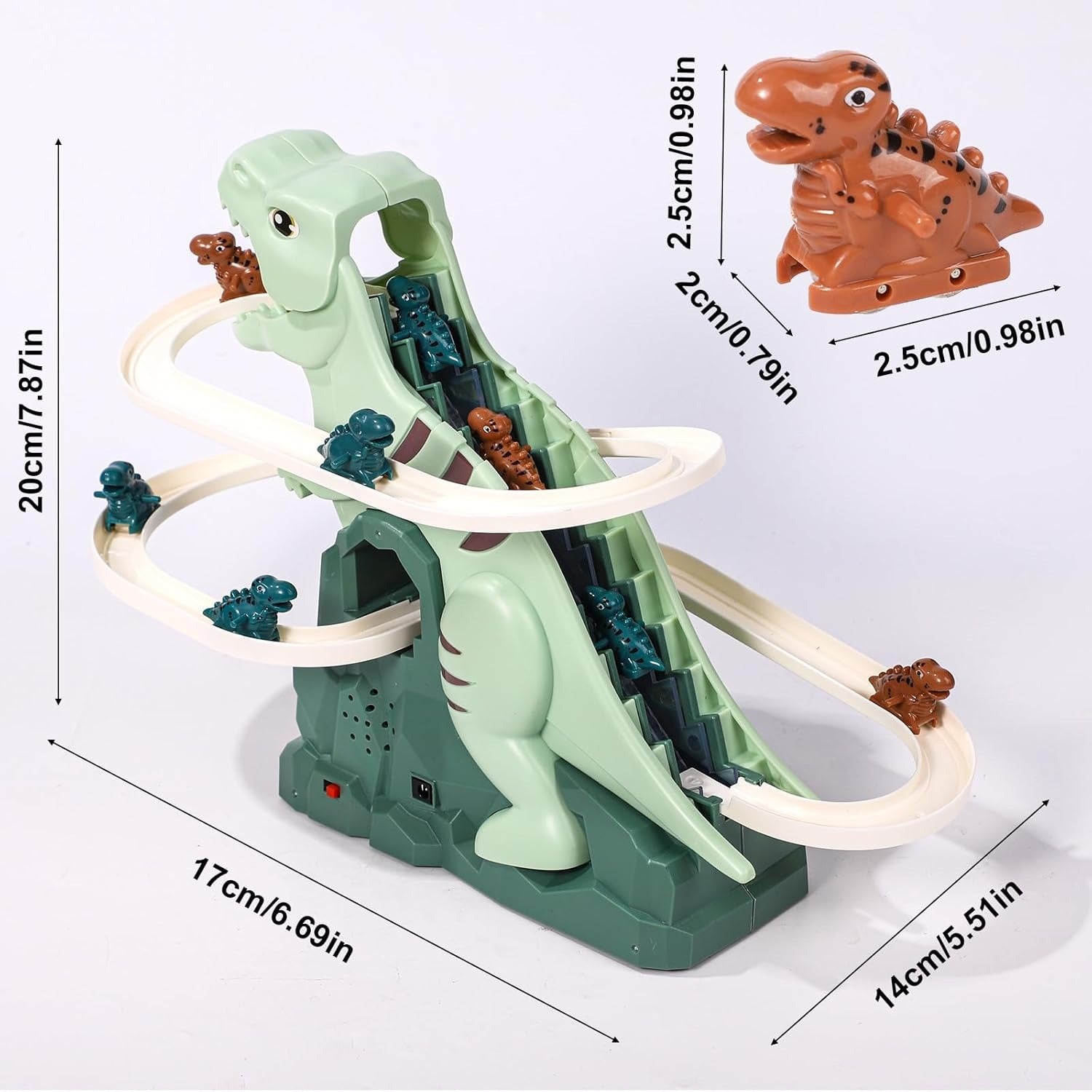 Dinosaur climbing slide musical toy