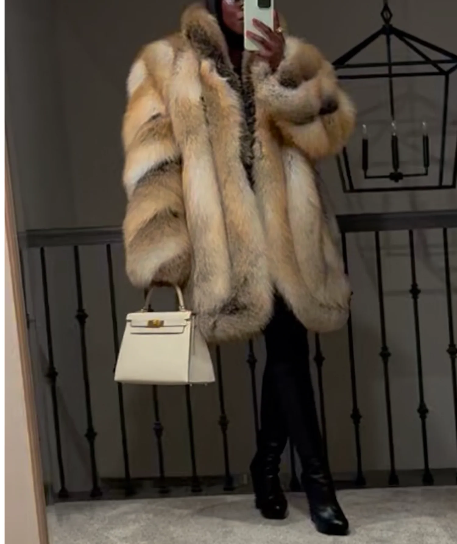 Fox fur coat