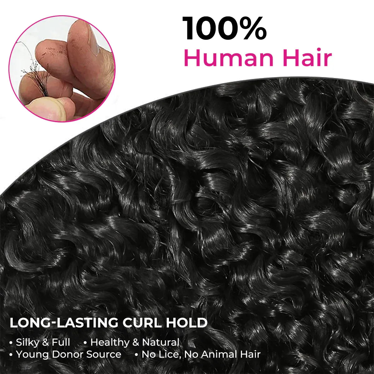 Burmese Curly Half Wig