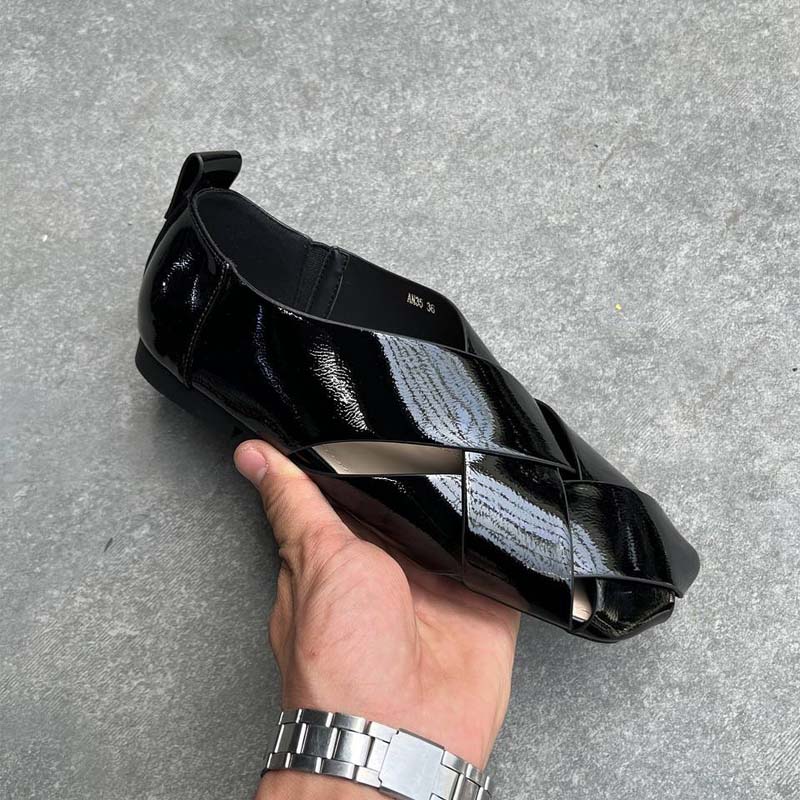 Woven Cutout Flats Gladiator Sandals Shoes