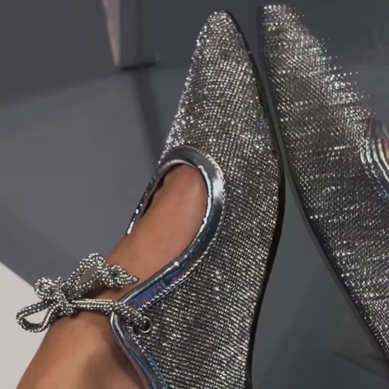 Fashion Shinny Point-toe Flat Shoes