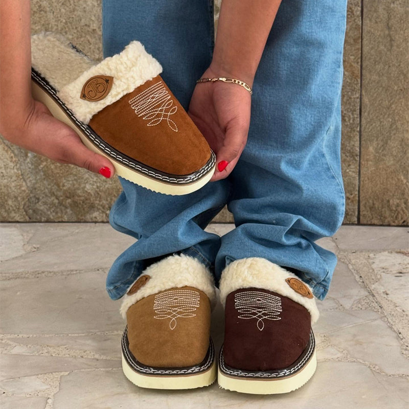 Lambswool Flat Slippers